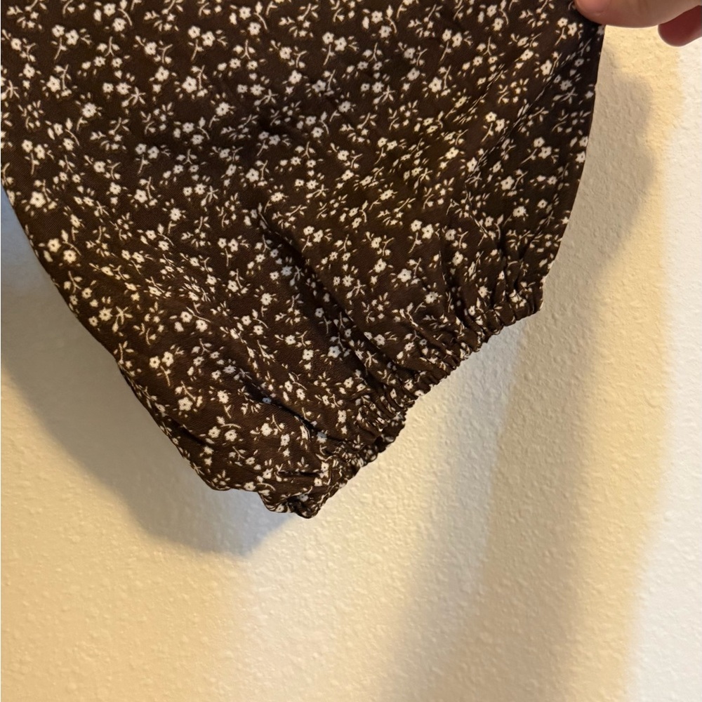 Aura Brown Floral Button-front Sundress - Picture 7 of 8